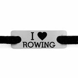 I Love Rowing Individual Shoelace Tag (Made-To-Order) Shoe Lace Tags