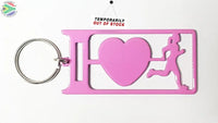 I Love Running Lady Key Ring Pink Rings