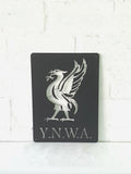 Y.n.w.a. Liverbird Mounted Wall Art Medium - Black