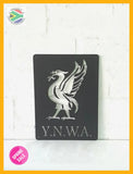 Y.n.w.a. Liverbird Mounted Wall Art Medium - Black