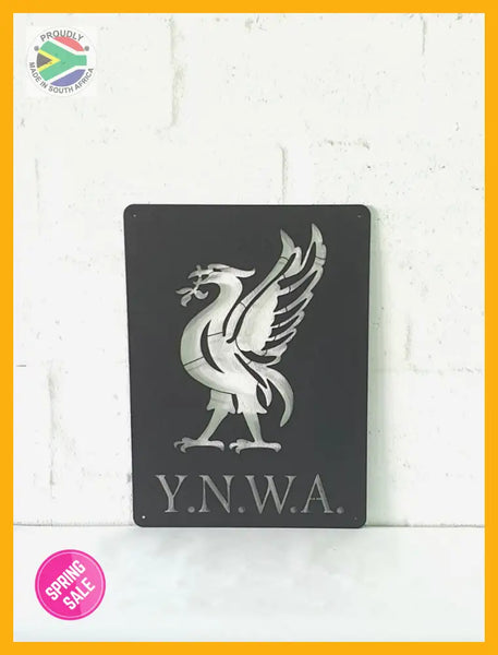 Y.n.w.a. Liverbird Mounted Wall Art Medium - Black