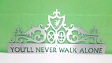 You’ll Never Walk Alone Gates Of Shankly Mounted Wall Art Large / Stainless Steel Brush Finish