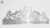 You’ll Never Walk Alone Gates Of Shankly Mounted Wall Art Medium / Stainless Steel Brush Finish