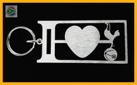 I Love Tottenham Key Ring Stainless Steel Brush Finish Rings