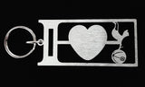 I Love Tottenham Key Ring Stainless Steel Brush Finish Rings