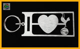 I Love Tottenham Key Ring Stainless Steel Brush Finish Rings