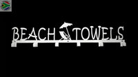 Beach Towels 6 Hook Towel Hanger Large In Stainless Steel Or Black Home Décor