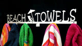Beach Towels 6 Hook Towel Hanger Large In Stainless Steel Or Black Home Décor