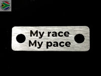 My Race Pace Individual Shoelace Tag Shoe Lace Tags