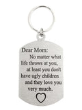 Dear Mom - Love You Very Much Double Sided Laser Engraved Key Ring-Bag Tag Key Rings