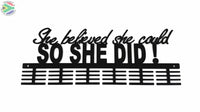 She & He Believed 48 Tier Medal Hangers Combo Set With Shoelace Tags Sports Medal Hangers
