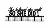 She & He Believed 48 Tier Medal Hangers Combo Set With Shoelace Tags Sports Medal Hangers