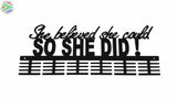 She & He Believed 48 Tier Medal Hangers Combo Set With Shoelace Tags Sports Medal Hangers