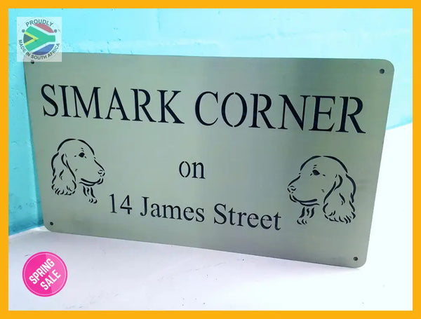 Cocker Spaniel Design House Sign Wall Art
