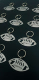 Rugby Ball Personalised Key Ring / Bag Tag