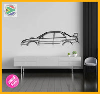 Impreza Wrx Sti Gd Detailed Silhouette Metal Wall Art