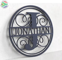 Personalised Split Alphabet Wall & Porch Monograms Art