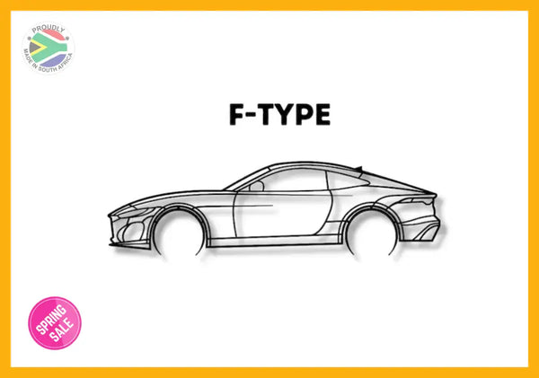 Jaguar F-Type Detailed Silhouette Metal Wall Art