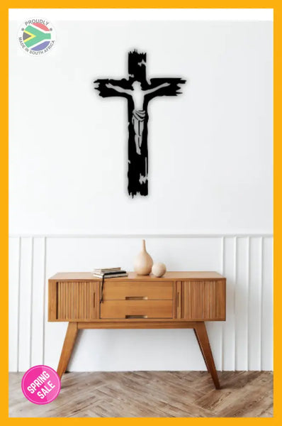 Jesus on Cross Design Steel Wall Art