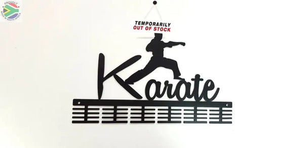 Karate 48 Tier Medal Hanger Black Sports Medal Hangers