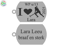 I Love Hockey Personalised Double Sided Laser engraved Key Ring-Bag Tag key Rings