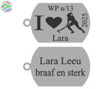 I Love Hockey Personalised Double Sided Laser engraved Key Ring-Bag Tag key Rings