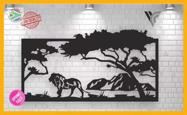 Lion Design Steel Wall Art