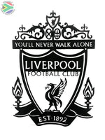 Liverpool Fc Ynwa Crest Mounted Wall Art Design Black / 41Cm X 30Cm Small