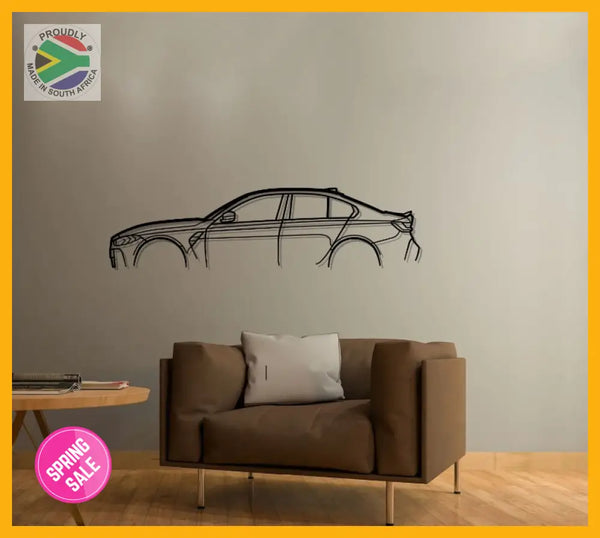 BMW M3 G80 Detailed Silhouette Metal Wall Art Wall Art