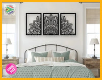 Mandala 3 Piece Wall Art Design