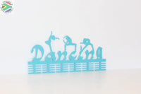 Mixed Dancing 48 Tier Medal Hanger Blue Turquoise Sports Medal Hangers