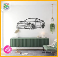 Mustang Shelby Gt500 Front Angle Detailed Silhouette Metal Wall Art