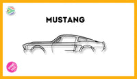 Mustang Vintage Detailed Silhouette Metal Wall Art