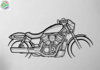 Harley Davidson Nightster Motorcycle Detailed Silhouette Metal Wall Art Wall Art