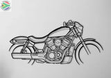Harley Davidson Nightster Motorcycle Detailed Silhouette Metal Wall Art Wall Art