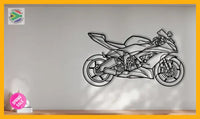 Kawasaki Ninja ZX-6R Motorcycle Detailed Silhouette Metal Wall Art Wall Art