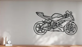 Kawasaki Ninja ZX-6R Motorcycle Detailed Silhouette Metal Wall Art Wall Art