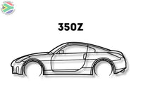 Nissan 350 Z Detailed Silhouette Metal Wall Art