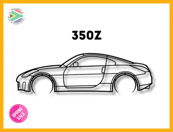 Nissan 350 Z Detailed Silhouette Metal Wall Art