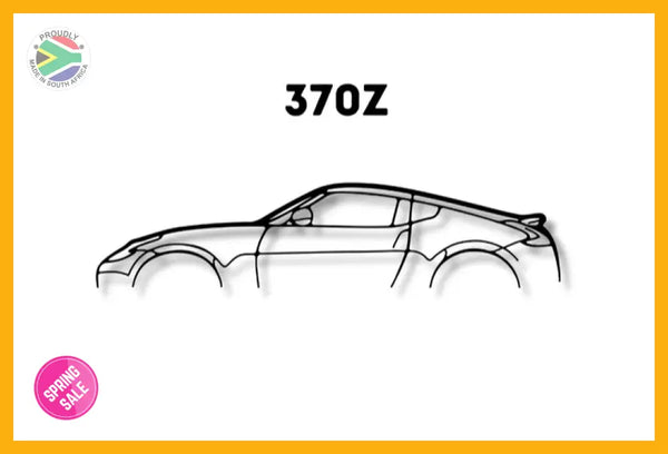 Nissan 370 Z Detailed Silhouette Metal Wall Art