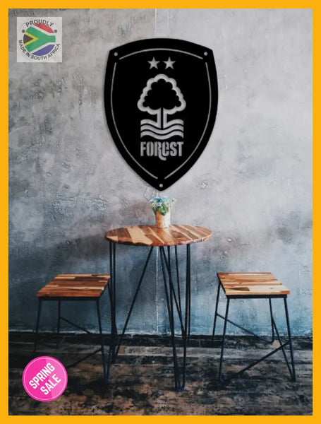 Nottingham Forest Fc Crest Mounted Wall Art Design (Made-To-Order)