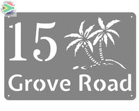 Palm Trees House Sign Wall Art