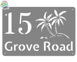 Palm Trees House Sign Wall Art