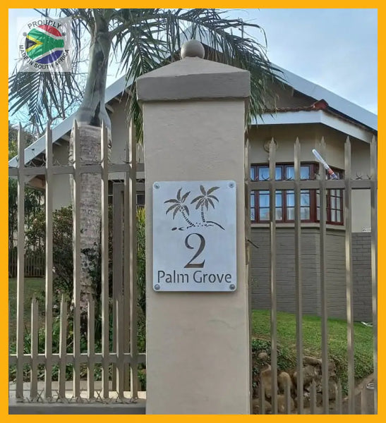 Palm Trees House Sign Wall Art