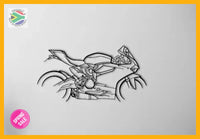 Ducati Panigale 899 Motorcycle Detailed Silhouette Metal Wall Art Wall Art