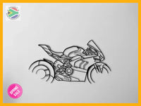 Ducati Panigale V4R Motorcycle Detailed Silhouette Metal Wall Art Wall Art