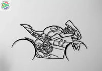 Ducati Panigale V4 SP Motorcycle Detailed Silhouette Metal Wall Art Wall Art