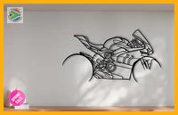 Ducati Panigale V4 SP Motorcycle Detailed Silhouette Metal Wall Art Wall Art