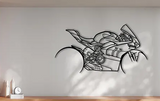 Ducati Panigale V4 SP Motorcycle Detailed Silhouette Metal Wall Art Wall Art