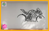 Ducati Panigale V4 SP Motorcycle Detailed Silhouette Metal Wall Art Wall Art